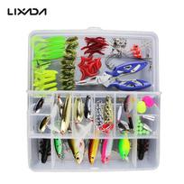 Lixada 73/101/132/232PCS žūklės masalai, mišrūs kieti masalai, minkšti masalai, žvejybos reikmenys 101pcs