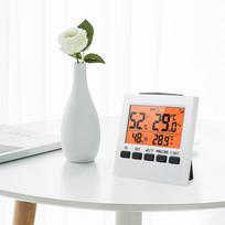 LCD skaitmeninis belaidis vidaus/lauko termometro higrometro temperatūros drėgmės matuoklis balta