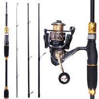 Meškerės ir ritės kombinacijos meškerykotis su 13+1 BB spiningo rite, skirta kelionei žvejybai 1.8M rod and EC1000