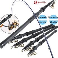 Sougayilang anglies pluošto meškerė Teleskopinė meškerė M Power Spinning Strypas Rankinės žūklės reikmenys Protable Light 1.8m