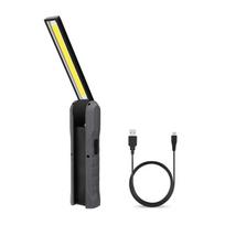 Nešiojamas sulankstomas USB darbo žibintas 4 režimų COB žibintuvėlis įkraunamas magnetinis LED žibintuvėlis, lankstus tamsiai pilka spalva