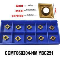 10 vnt CCMT060204-HM YBC251 tekinimo staklės CNC karbido įdėklai tekinimo įrankiui