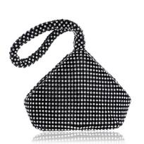 Vakarinio vakarėlio krepšys su deimantais Moteriška pokylių krištolinio akmens rankinė 15cm*5cm*26cm juoda