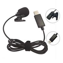 USB Lavalier atvartas kondensatorius mikrofonas įvairiakryptis laidinis Clipon mikrofonas laisvų rankų įranga Plug & Play juoda