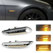 Dinaminis LED šoninis žymeklis aiškus posūkio signalas skirtas BMW E46 E90 E91 E92 E60 E87 E82 UK