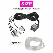 6M RGB LED automobilio atmosferos lempos vidaus aplinkos šviesos juostos telefono APP valdymas 6M