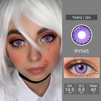 Pseyeche Twilight Cosplay kontaktiniai lęšiai Demonas Helovinas vampyras kontaktiniai lęšiai Raudoni lęšiai akims Grožis vyzdžiai Crazy lęšiai violetinė