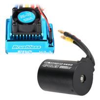 3650 4300KV vandeniui atsparus variklis be šepetėlių su 120A bešepetiniu ESC su 5,8V/3A BEC rinkinys 1/10 RC automobiliui juoda