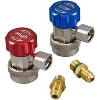 2021 2vnt R134A kintamosios srovės automatinis freonas oro kondicionavimo adapteris, reguliuojamas aušinimo skystis, greitas sujungimas aukšto žemo jungties kolektoriaus matuoklio rinkinys
