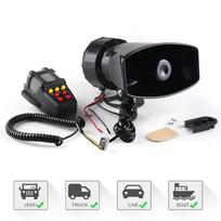 12V 100W 120-150dB 7 garso automobilio elektroninė įspėjimo sirena motociklo signalizacija ugniagesių greitosios pagalbos garsiakalbis su MIC automobiliui