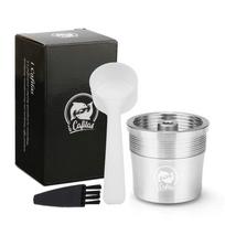 [i Cafilas][YI0B] Daugkartinio naudojimo kavos kapsulės, daugkartinio naudojimo kapsulės, nerūdijančio plieno filtrų puodeliai, tamper kremo gaminimo mašina X7.1,8,9,IllY3,3.2,3.3,1.1,5 1 Capsule sidabras