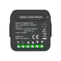 QS-Zigbee-CP03 Tuya ZigBee Intelligent Curtain Swtich Modulis namų užuolaidų modifikavimo modulis juoda
