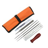 10 vnt grandininių pjūklų galandimo rinkinio rankinis įrankis elektriniam grandininiam pjūklui galandinti Įeina 5/32 3/16 10 PCS oranžinė