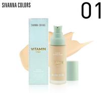SIVANNA COLORS Vitaminas C&E Skystas makiažo pagrindas Nr. 01 - 02 30 g. HF165 - Tailandietiška kosmetika makiažui 02 Natural Beige beige