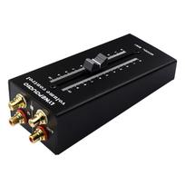 LYNEPAUAIO B061 pasyvus pirminis stiprintuvas aktyvaus garsiakalbio garsumo valdiklis RCA jungtis 128 mm fader tikslumas juoda