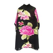 Three-quarter Sleeve Fashion Skirt 2022 Spring New Temperament High-end Ethnic Style Loose Large Size Pleated Dress Dresses XXXL juoda