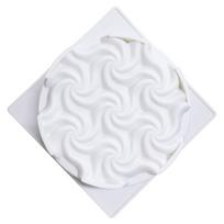 Vienos spiralės gėlių putėsiai pyrago silikoninės formos kepimo reikmenys Creative Mousse balta