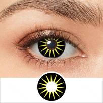 Pseyeche Red Pentagram Cosplay kontaktiniai lęšiai Yellow Moon Galaxy Halloween kontaktiniai lęšiai akims Anime Cosplay priedai 14.0mm