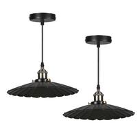 Tomshine AC110V retro pakabinami šviestuvai E26 pagrindo lizdas vintage liustra pakabinama lempa 2 Packs juoda