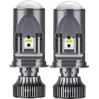 2 vnt 140W 60000LM dvigubas lęšis/vienas objektyvas H4 LED priekinių žibintų lemputės projektoriaus lempa tolimosios/artimosios šviesos automobilio modifikuotas LHD RHD priekinis žibintas „Canbus“ nėra klaidų LHD Double Lens