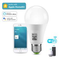 Nuskaityti „Homekit“ QR kodą Prijunkite „WiFi Smart Light Bulb RGB E27 9W“ LED lempos programos valdymas „Apple Home Kit Siri Alexa“ „Google Home“