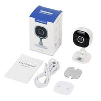 VAORLO A3 mini belaidė Wi-Fi kamera naktinio matymo dvipusio kalbėjimo 360° sukimosi, skirta kompiuterio kameros programėlės valdymo palaikymui 64G TF kortelė balta
