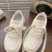 WTEMPO Women's Summer Sneakers Soft Bottom Slip Resistant Board Shoes Outdoor Sport Shoes Casual Shoes Breathable Mesh Bread Shoes 35 balta