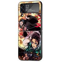 Telefono dėklas skirtas Samsung Galaxy Zflip Z Flip 4 Zflip3 Z Flip 3 5g Zflip4 Hard PC Galinis dangtelis Kimetsu No Yaiba Demon Slayer Samsung Z Flip 5G