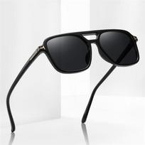 Double Beam Tr90 kvadratiniai trumparegiai akiniai nuo saulės Vyriški poliarizuoto leopardo rėmo anti-glare Receptiniai akiniai nuo saulės -0 ,5 -0,75 iki -6 6