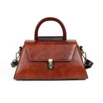 Vintažinio dizaino moteriškos rankinės Natūralios odos pečių krepšiai Gamintojas Fashion Crossbody Bag Verslo piniginė 27*14*12cm ruda