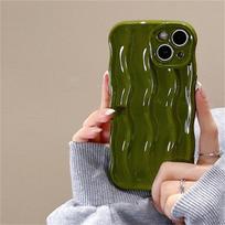 Korėjos estetinis blizgus Ripple lazerinis telefono dėklas, skirtas iPhone 14 13 12 11 Pro Max Cute Plain Wavey smūgiams atsparus minkštas galinis dangtelis Funda For iPhone 14ProMax
