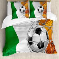 3D didelės raiškos skaitmeninis spausdintas patalynės komplektas Futbolas sportinis pūkų antklodės užvalkalas 2 arba 3 dalių AU140 * 210 berniuko kambario namų dekoravimas Baby 100x135cm