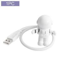 1 vnt Creative Spaceman Astronaut LED lanksti USB lemputė nakties šviesos žaislas nešiojamasis kompiuteris nešiojamasis kompiuteris XYZ white