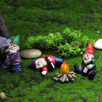 4 vnt. fėjų sodo nykštukų priedai Mano mažasis draugas girtas nykštukų nykštukų statula 3x gnome AND 1x bonfire