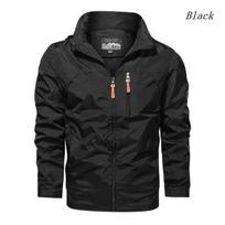 Pavasario ir vasaros neperšlampama vyriška striukė Vėjui nepralaidi kvėpuojanti striukė Madinga lauko žygiams ir žygiams Soft Shell striukė 5XL juoda
