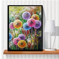 5D Diy Diamond Painting Colored Dandelion Cross Stitch Set Full Diamond Embroidery Mosaic Art Picture of Rhinestones Decor Gift Full Round 20x30cm