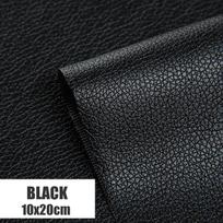 Lipdukai odiniai lipdukai, skirti automobilio salonui, sėdynės taisymas, baldas, stalo kėdė, lipdukas namuose 10x20cm Black