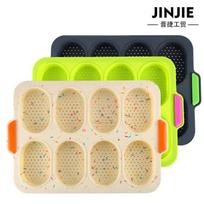 8 ląstelių prancūziškos duonos kepimo forma Mini bageto kepimo skarda Trapios duonos nepridegantis padėklas Prancūziškos duonos formelės ir padėklai 8 cells smėlis