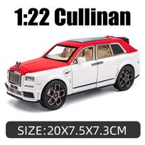 1/22 Scale Cullinan SUV Diecast Automobilio modelio žaislas, attraukiama žaislinė transporto priemonė su garsu ir šviesa vaikams Dovanų kolekcija vaikams, berniukams, mergaitėms 1/22-20x7.5x7.3cm raudona