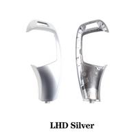 Anglies pluošto LHD RHD blizgus juodas automatinis pavarų perjungimo svirties dangtelio keitimas BMW X5 X6 E70 E71 automobilių priedams LHD Silver