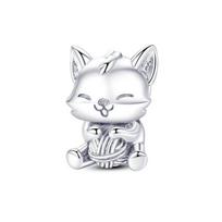 925 Sterling Silver Lazy Cat kolekcijos pakabukų žavesiai karoliukai letenėlėmis tinka apyrankės dovanos papuošalai