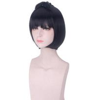 Anime 35cm Short Wig Cosplay Jojo's Bizarre Adventure Bruno Bucciarati Costume Heat Resistant Synthetic Hair Party Wigs 32-35cm juoda