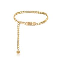 100cm Women Gold Chain Belt Female Luxury Tassel Dress Coat Waist Chain Ladies Waistband  Geometric Metal Belts 100CM auksinė