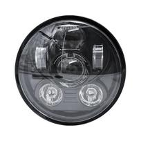 5–3/4 colio 5,75 colio motociklo LED priekinis žibintas su baltu tolimųjų šviesų žibintu 5,75 colio apvaliu žibintu juoda