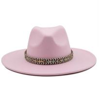 Rudens žiema vyriška fedoras moteriška veltinio skrybėlė Moteriška sombrero džiazas Vyriška boulingo kepurė lauko senovinės cilindrinės kepurės dideliais krašteliais 9,5 cm 56-58CM