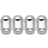 4 vnt. automobilio chromo plieno rato veržlės 1/2 -20 60 laipsnių kūginės 32 mm, skirtos Jeep Grand Cherokee Commander Wrangler Ford Mustang GT sidabras
