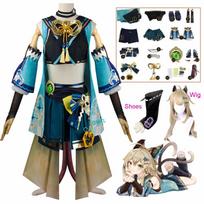 Anime   Kirara Cosplay Kostiumas Batai Perukas Katės Ausys Uodega Aksesuarai Pilnas Rinkinys Žaidimas Helovino Kostiumas Moterims XXXL S-(Costume+Wig)