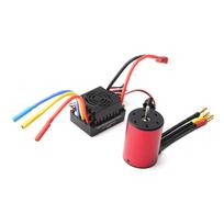 2300KV Brushless Motor 3650 Waterproof Motor with 60A Brushless ESC 2-3S Lipo 5.8V 3A BEC for 1/8 2300kv motor and 60A esc įvairiaspalvis