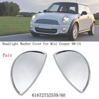 „Chrome“ kairiojo+ dešiniojo priekinių žibintų apiplovimo dangtelis 61672752559/60, skirtas „Mini Cooper“, 2014 m.