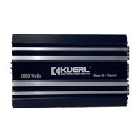 Automobilio garso stiprintuvas-AB klasės 4 kanalų automobilio garsiakalbio stiprintuvas su aukštos kokybės stereogarsu, 2/4 2800W juoda